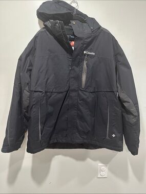Columbia Black Jacket with Blue Accents